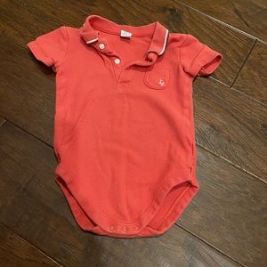 Janie and Jack 12-18 Months Coral Polo Onesie